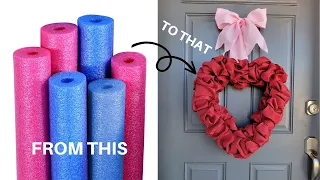 Valentine's Day Pool Noodle Wreath