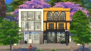Townhouse + Thrift store + Vet | Stop Motion build | The Sims 4 | NO CC