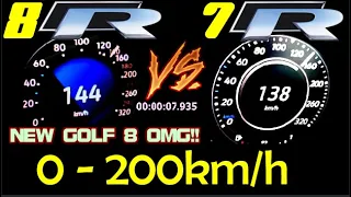 2020 New Vw Golf 8 R 320 hp vs VS Golf 7 R 310 HP DragRace Sound 0-200| 100-200 km/h