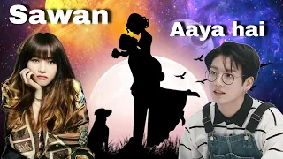 Sawan Aaya hai 💜💚|| feat. Taekook|| jk's birthday special, happy birthday my bunny ❤️||Hindi song||