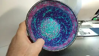 Rope Bowl Art - Lilac And Bougainvillea