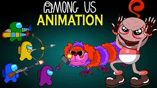 Among Us Animation vs. PJ Pug A Pillar, Baby Long Legs (Poppy Playtime Chapter 2) | 어몽어스 좀비 애니메이션