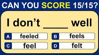 Mixed English Grammar: CAN YOU SCORE 15/15? #challenge