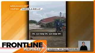 6 na bahay sa Ilocos Sur, tinangay ng tubig sa kasagsagan ng Bagyong Goring | Frontline Pilipinas