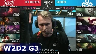 100 Thieves vs Cloud 9 | Week 2 Day 2 S10 LCS Spring 2020 | 100 vs C9 W2D2