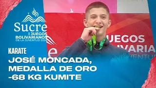 ¡Oro en Karate! José Moncada campeón en -68k del kumite - Juegos Bolivarianos de la Juventud