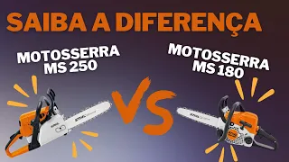 Saiba a diferença do motosserra MS 180 X MS 250!