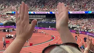 Noah Lyles 19.47 WL - 200m London Diamond League 2023 (stand view)