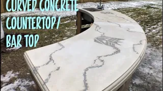 Curved Concrete Countertop / Bar Top