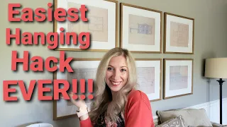 DIY HACK/ How to hang picture frames the EASY way/PICTURE GRID GALLERY WALL