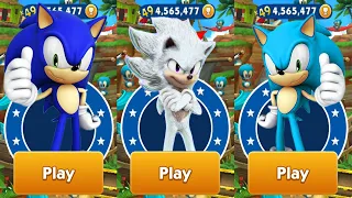 Sonic Dash - Giant Sonic vs Movie Hyper Sonic vs Ice Sonic - All Characters Unlocked - Run Gameplay