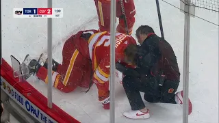 Martin Pospisil accidental injury with Auston Matthews