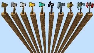 Which axe digs faster in Minecraft?