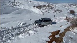 Lexus GX470 - Подъем по снегу