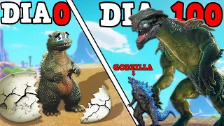 A EVOLUÇÃO DO GIGANTESCO KING TITAN EM 100 DIAS NO ARK! ATÉ O GODZILLA TEWM ME