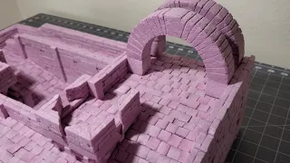 Dungeon and Dragons Castle Keystone Bridge, Designing XPS foam gaming Terrain  Part 3