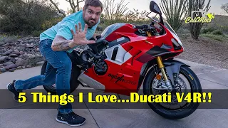 5 Things I LOVE about my 2023 Ducati V4R!!