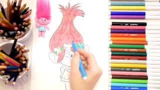 Раскраска тролли розочка Trolls coloring видео для детей Жодино Беларусь Belarus Funny sisters