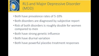 Webinar 2016: Depression and RLS