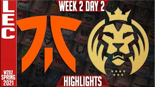 FNC vs MAD Highlights | LEC Spring 2021 W2D2 | Fnatic vs MAD Lions