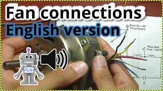 Identify CABLES and connections 3 speed FAN motor english