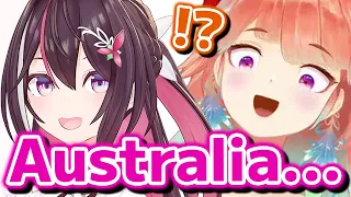 AZKi mistakes "Austria" for "Australia" right in front of Kiara [Hololive Eng Sub]