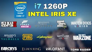 i7 1260P Intel Iris Xe G7 96EUs - Test in 14 Games in 2022