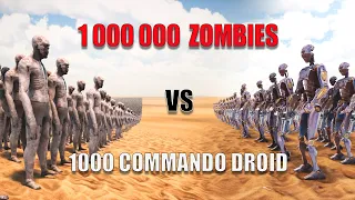 CAN 1000 COMMANDO DROID DEFEAT 1,000,000 ZOMBIES? | Ultimate Epic Battle Simulator 2 | UEBS 2