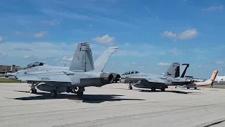 F18 starup, taxi, take-off from TPA - RAW video