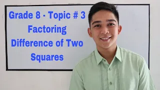 Factoring by Difference of Two Squares I Señor Pablo TV