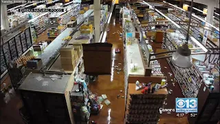 Surveillance video shows earthquake damage inside Humboldt County store