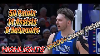 Luka Doncic (50 points, 15 assists,6 Rebound) Highlights vs Suns |12/26/23