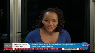 PSA temporarily calls of Sassa strike