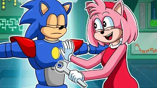 MY BOYFRIEND IS ROBOT... Sonic Love Amy | Sad Story But Happy Ending | Poor Sonic Life