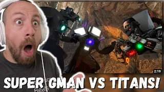 SUPER GMAN VS TITANS! skibidi toilet zombie universe 22 ( New Virus) REACTION!!!