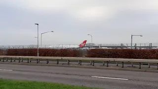 **Rare** Virgin Atlantic 747-400 departure from London Heathrow to Las Vegas going to Atlas Air