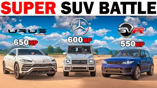 Forza Horizon 4 | Lamborghini Urus VS G65 AMG VS Range Rover Sport SVR | Ultimate Super SUV Battle!