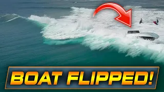 BOAT FLIPS WITH 6 PASSENGERS!! | Boats at Haulover Inlet