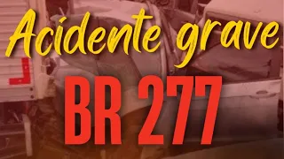 Acidente grave na BR 277 no Paraná com engavetamento de mais de 50 veículos deixa mortos e feridos