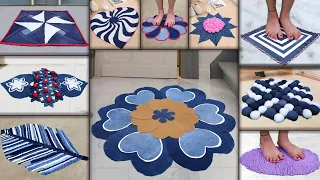 10 Jeans Doormat Making at Home || Old Clothe Reuse Recycle Ideas || Doormat