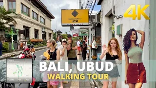 🇮🇩 4K Virtual Walking Tour through Culture Center of UBUD BALI INDONESIA - City Walks