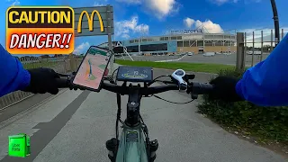 Delivering In The UK's Most Dangerous City! UberEats & Deliveroo On My E-Bike (Warning)