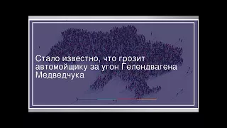 Стало известно, что грозит автомойщику за угон Гелендвагена Медведчука