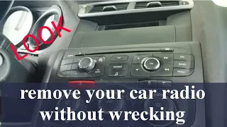 how to remove your car radio or car stereo system Citroën C4-without wrecking