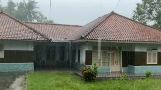 Super Heavy Rain and Super Loud Lightning in Densely Populationd Villages | Rain Sounds For Sleeping