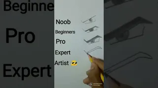 How to Draw Goku Eyes (Noob vs Beginners vs Pro vs Expert vs Artist). #shorts