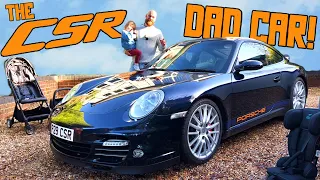 Porsche 911 997 CSR Dad Car Review, Rear Seat Practicality Test Dadcars