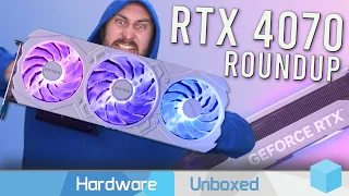 9 RTX 4070's Tested, GPU & Memory Thermals, Clocks, Power & Noise Normalized Testing