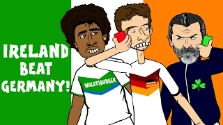 Muller, Keane and Dante in IRELAND 1-0 GERMANY! (Goals Highlights Funny Cartoon Euro 2016 qualifier)