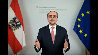 Videobotschaft von Außenminister Schallenberg zur World Press Freedom Conference am 2. Mai 2021